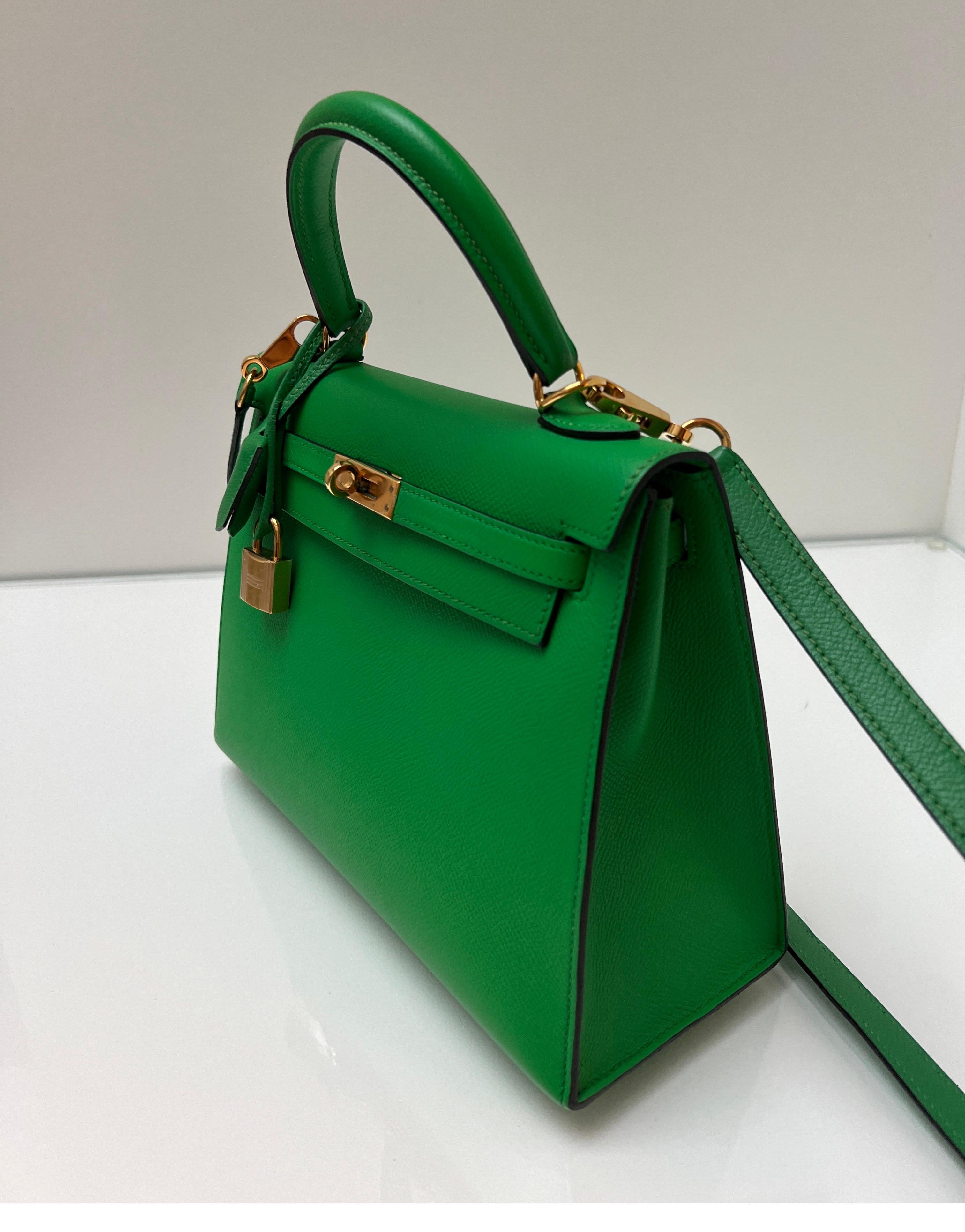 Hermes Bamboo Kelly 25 Bag For Sale 5