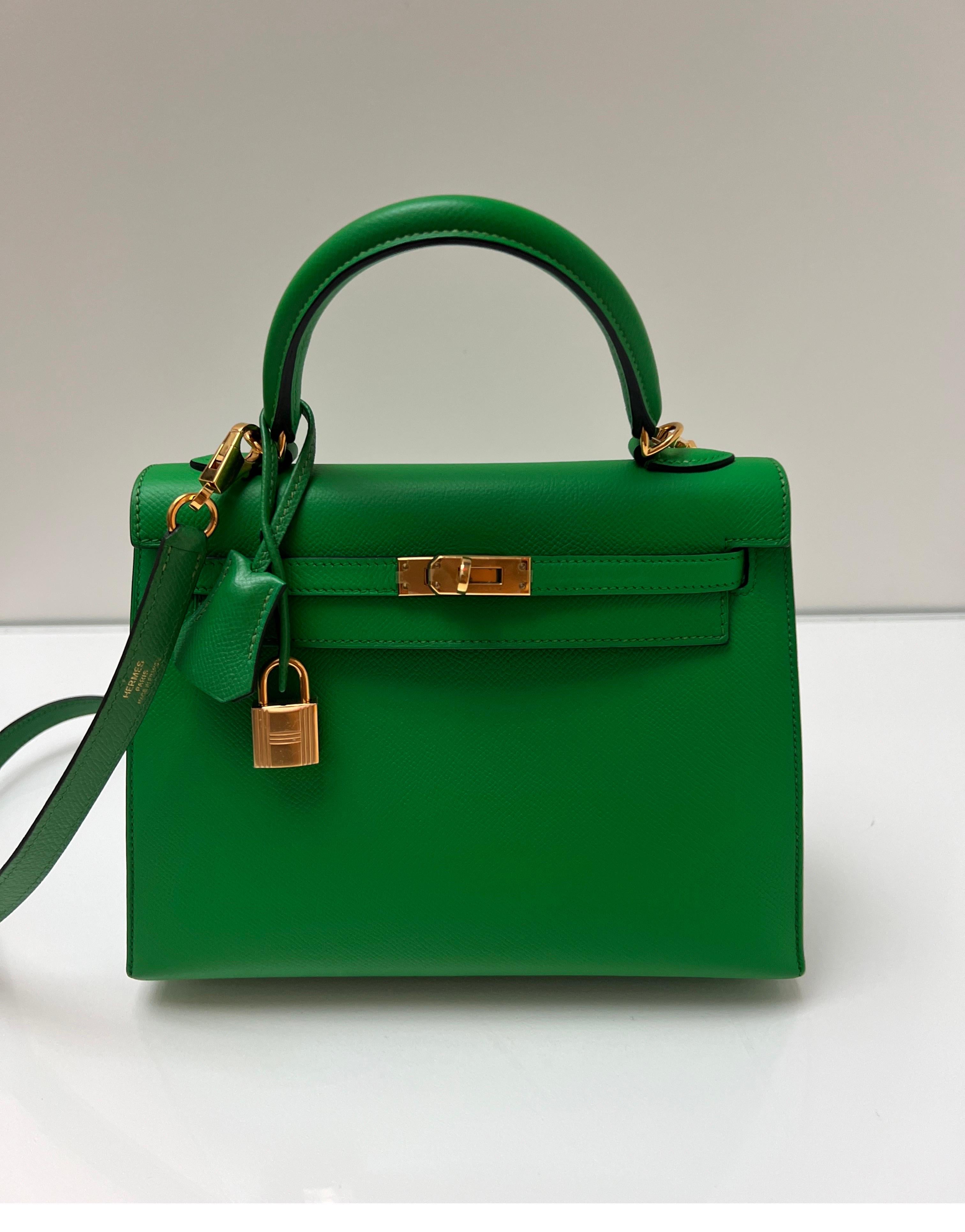 Hermes Bamboo Kelly 25 Bag For Sale 6