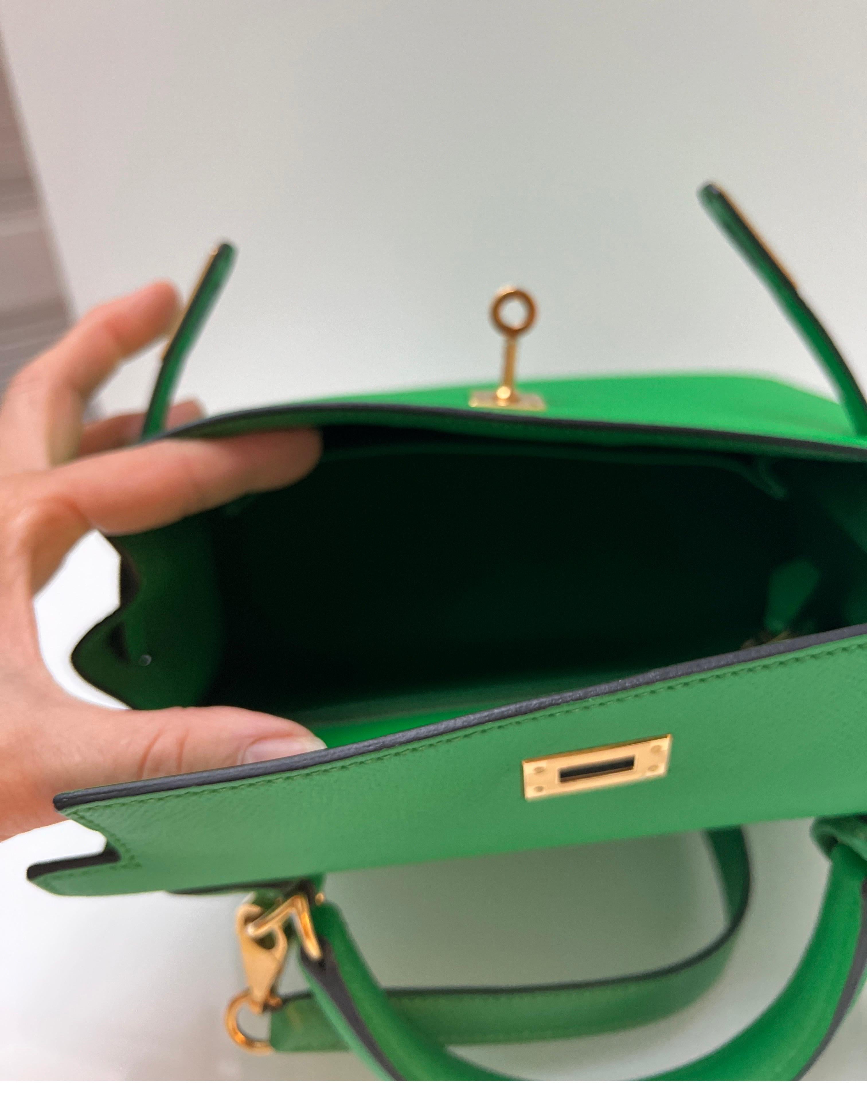 Hermes Bamboo Kelly 25 Bag For Sale 10