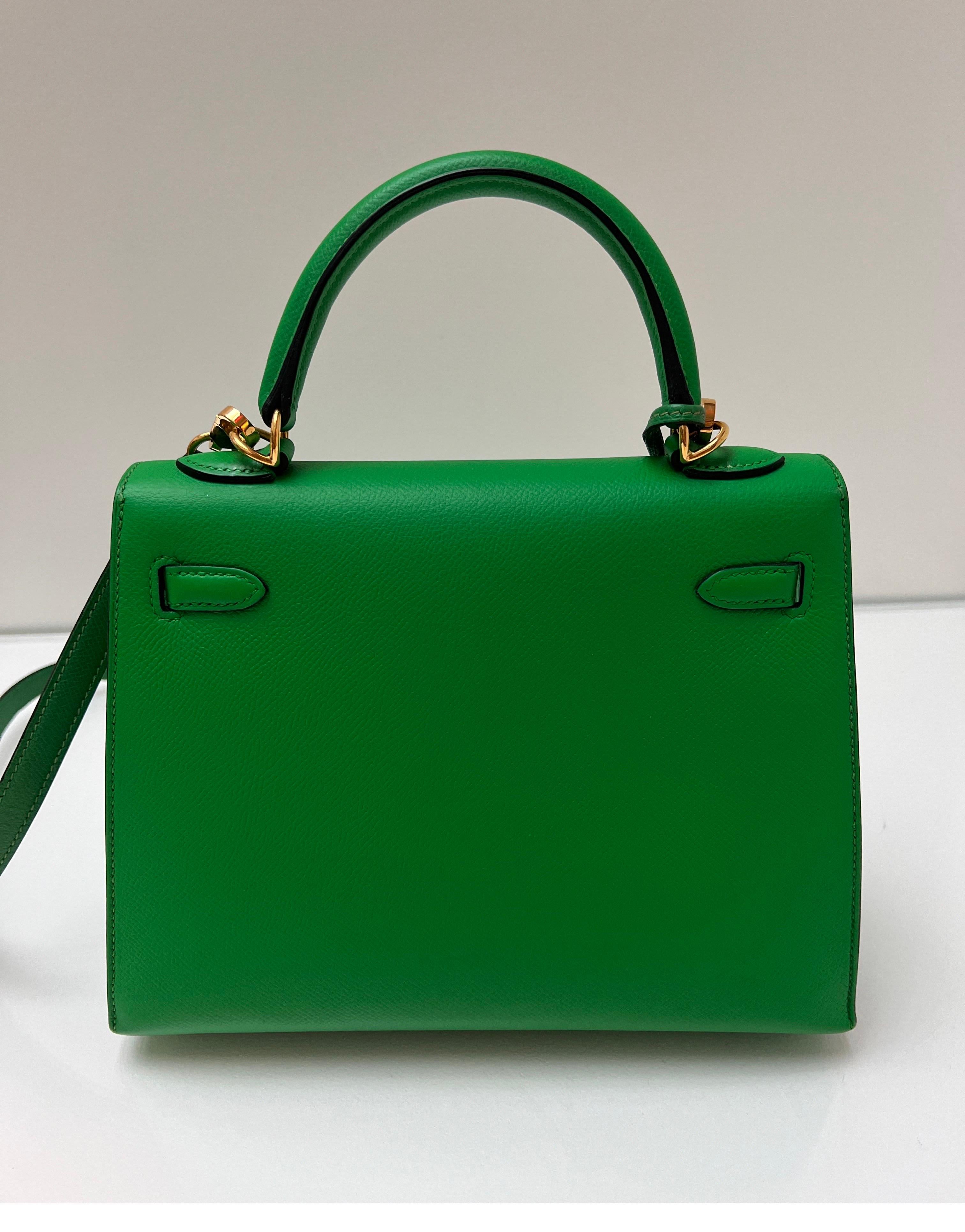 Hermes Bamboo Kelly 25 Bag For Sale 12