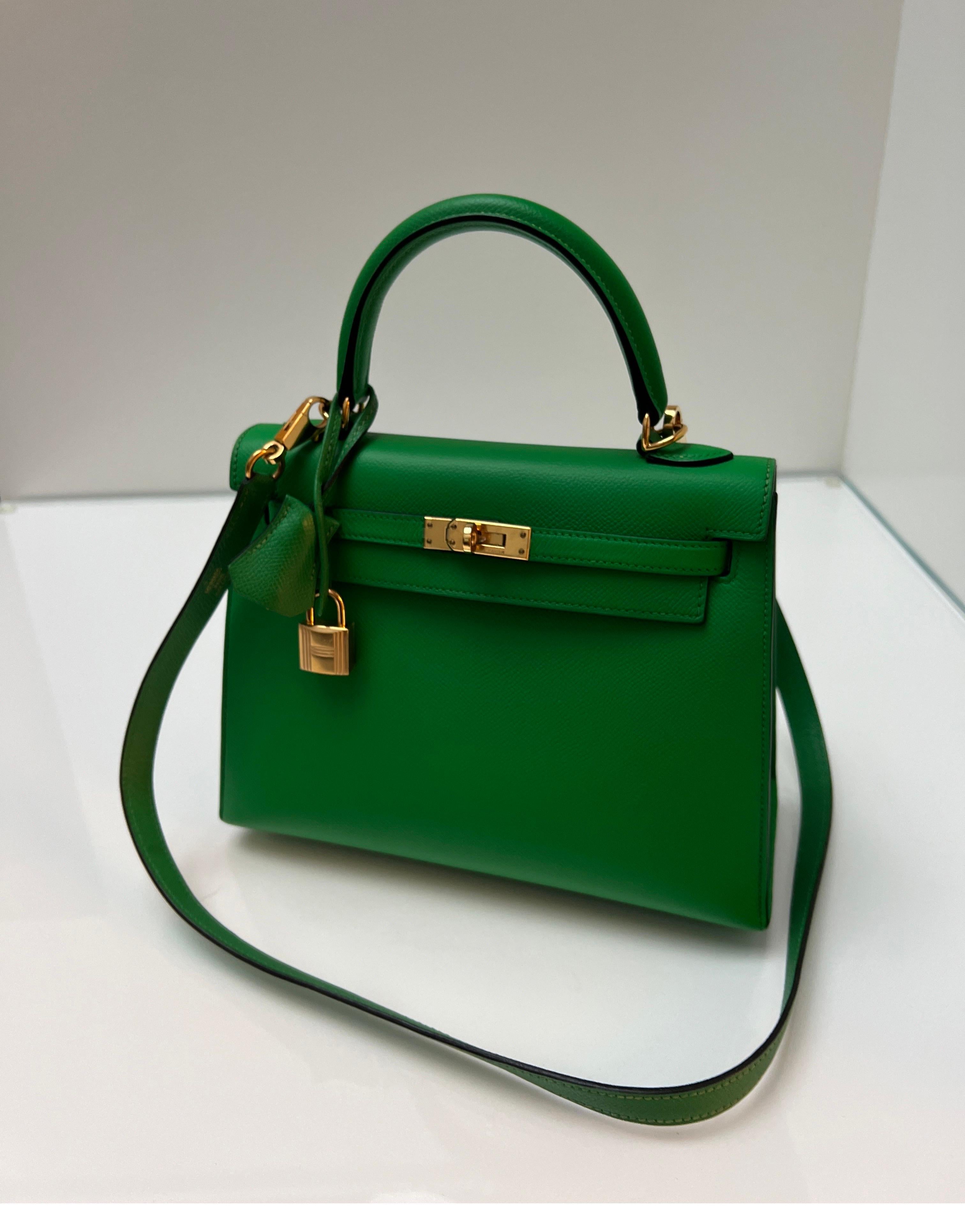 Hermes Bamboo Kelly 25 Bag For Sale 15
