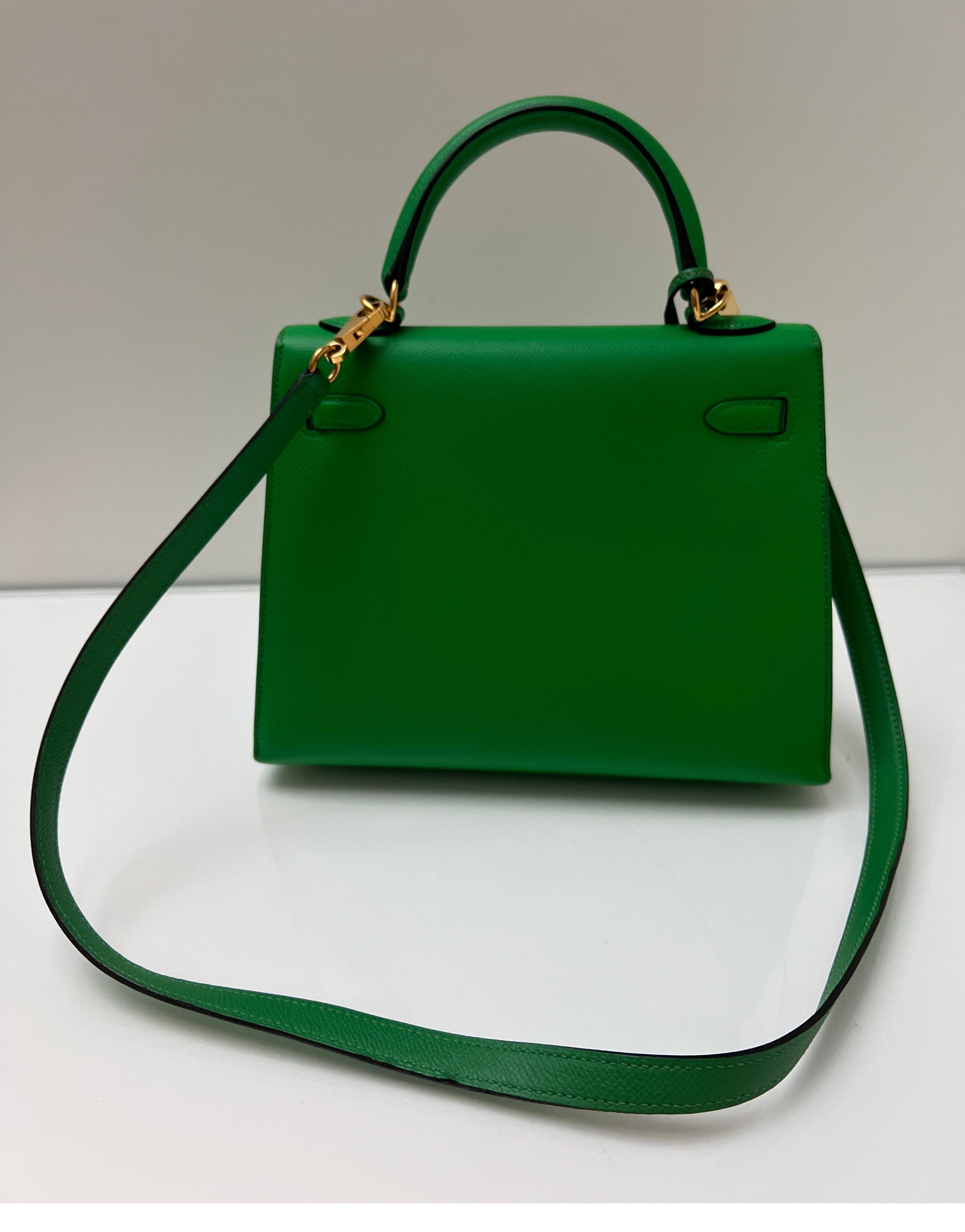 Hermes Bamboo Kelly 25 Bag For Sale 2