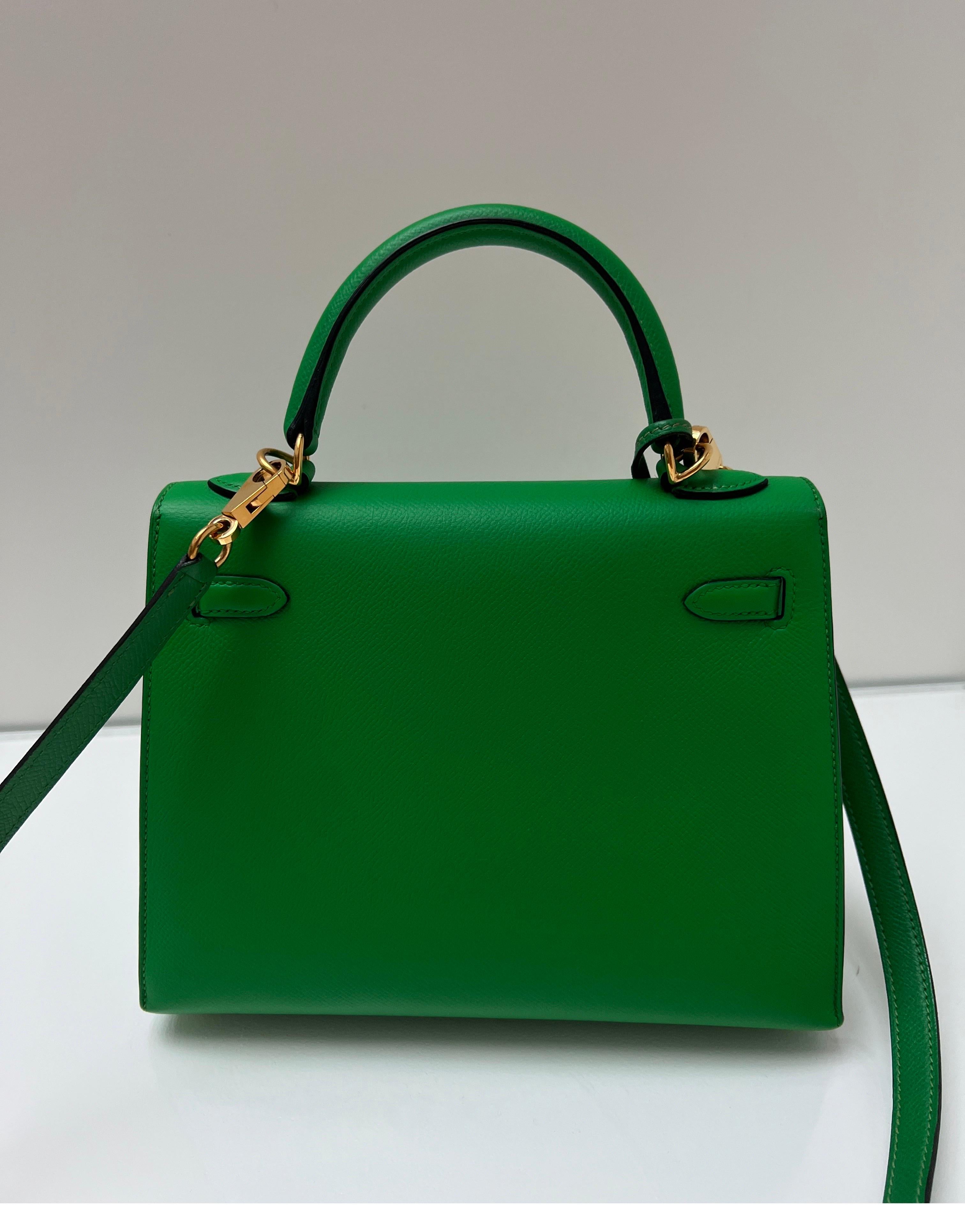 Hermes Bamboo Kelly 25 Bag For Sale 3