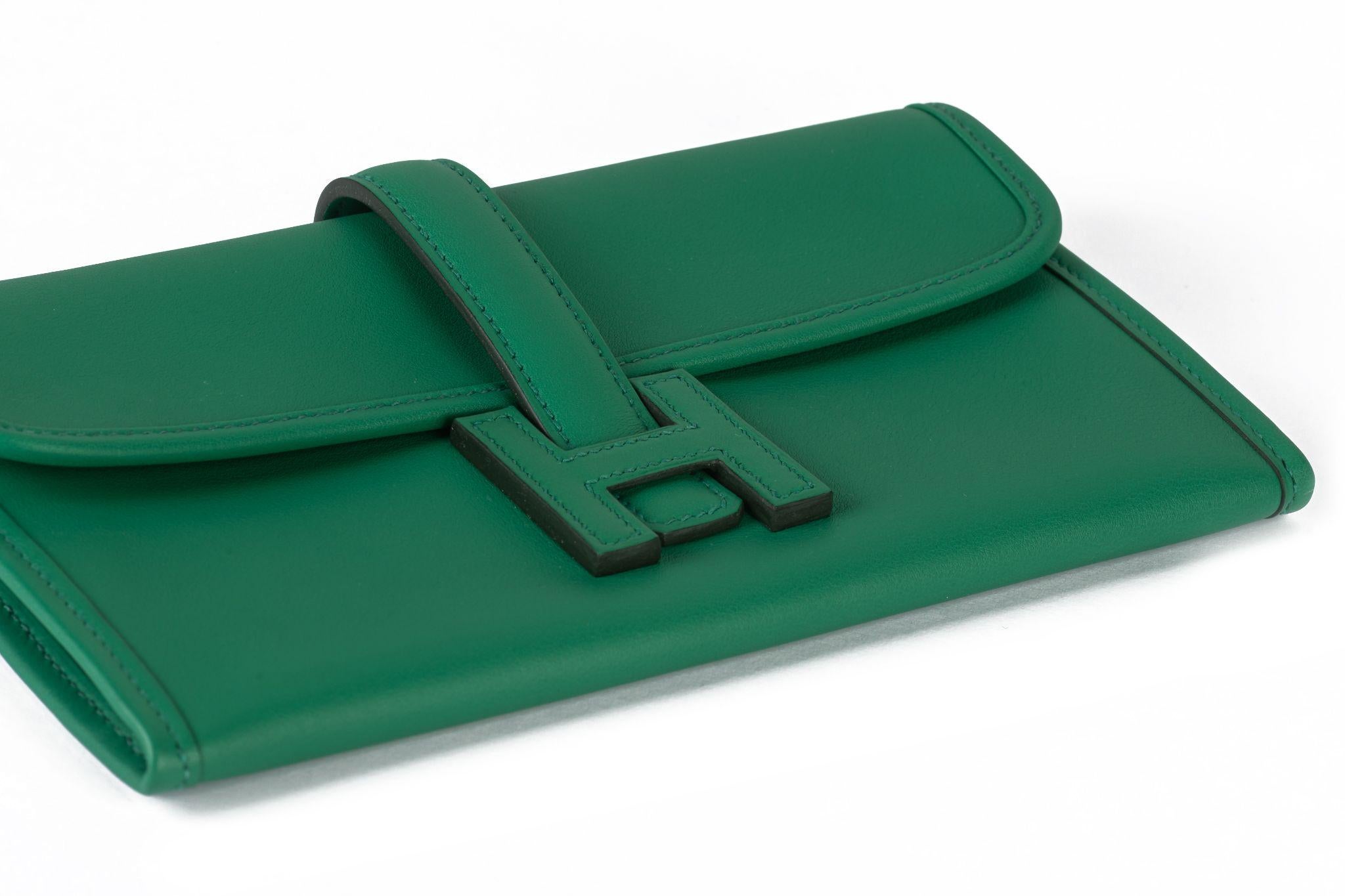 Hermès Bamboo Swift Jige Elan Clutch im Zustand „Hervorragend“ im Angebot in West Hollywood, CA