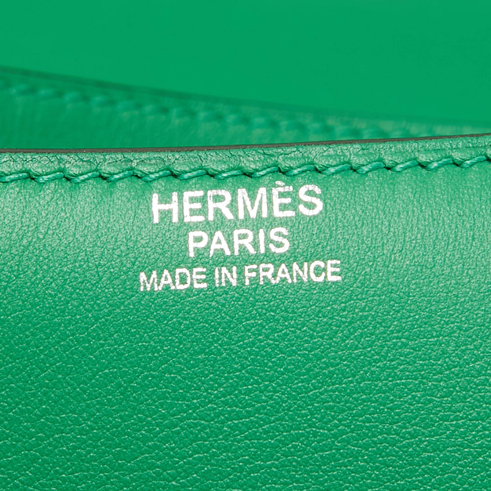 Hermès Bamboo Swift Leather Palladium Finished Constance 23 Bag 6