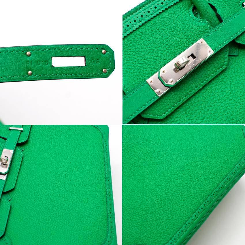 Hermes Bamboo Togo 30CM Ghillies Birkin Bag with Palladium hardware 2017 1