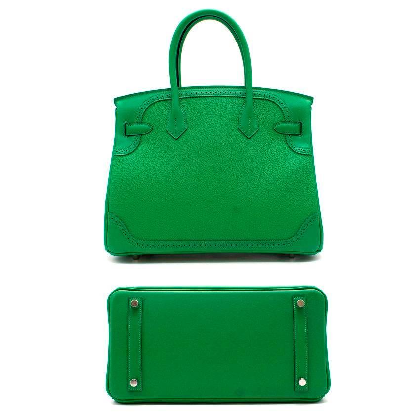 Hermes Bamboo Togo 30CM Ghillies Birkin Bag with Palladium hardware 2017 3