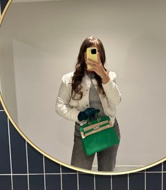 Hermès Bambou & Caramel Togo Leather Verso Birkin 25cm Retourne