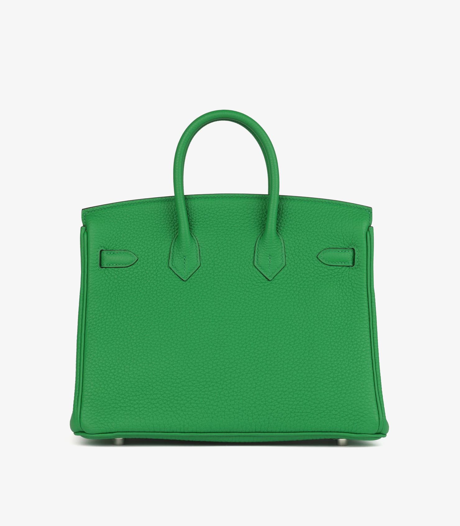 Hermès Bambou & Caramel Togo Leather Verso Birkin 25cm Retourne Pour femmes en vente