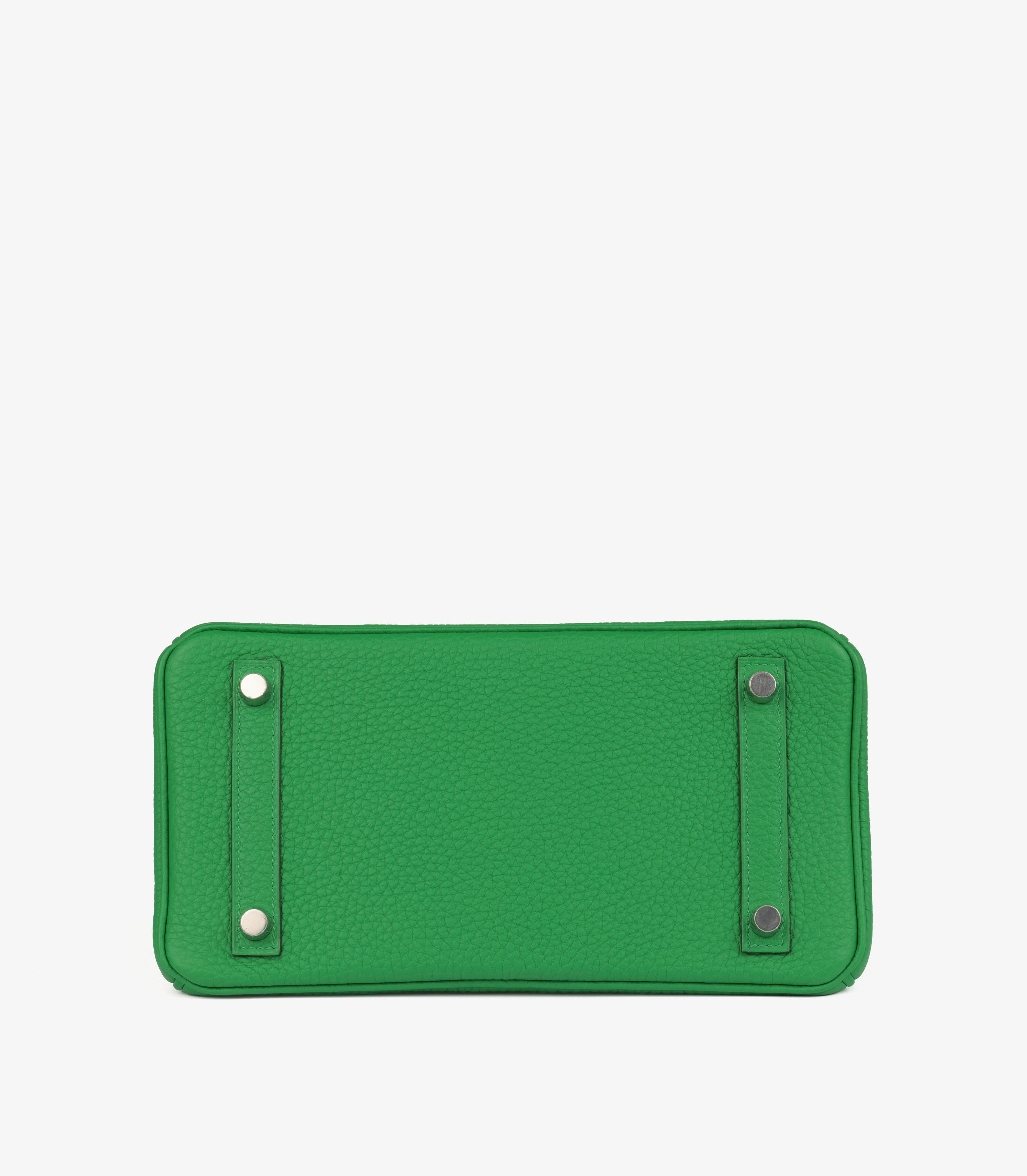 Hermès Bambou & Caramel Togo Leather Verso Birkin 25cm Retourne en vente 2