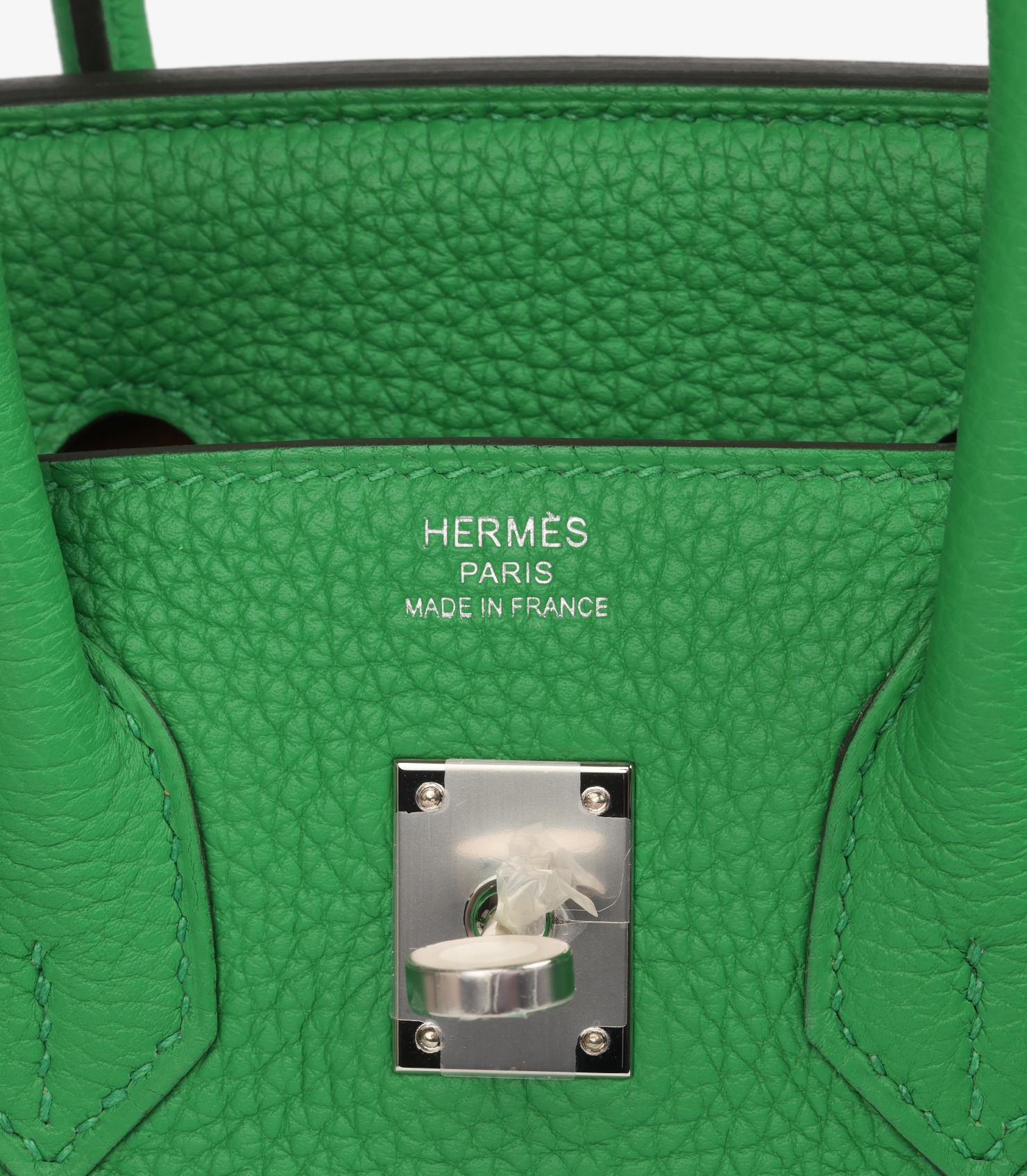 Hermès Bambou & Caramel Togo Leather Verso Birkin 25cm Retourne en vente 3