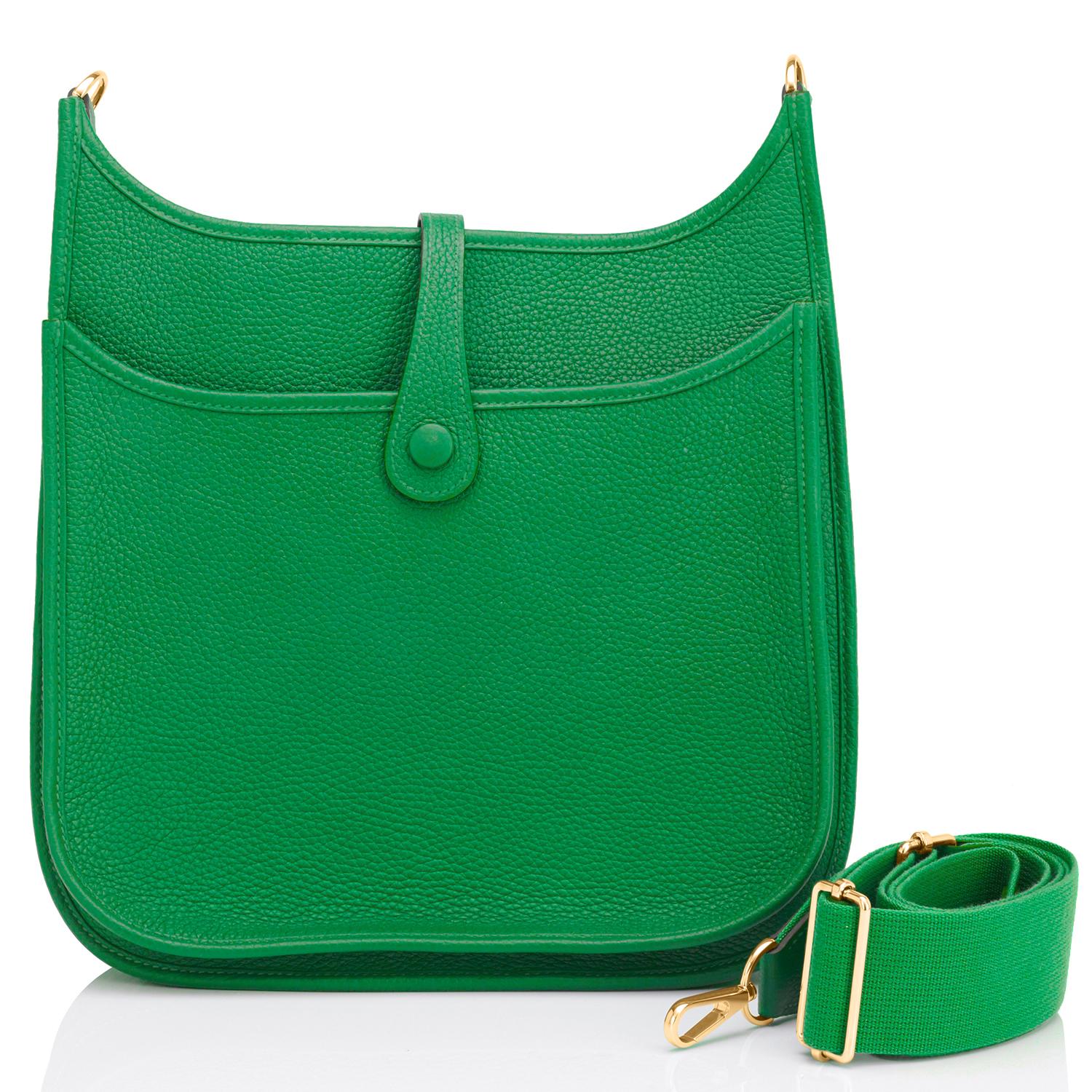 Hermes Bambou Green Evelyne III 29cm PM Cross Body Messenger Bag NEW GIFT at 1stDibs hermes green crossbody bag green hermes evelyne hermes evelyne green