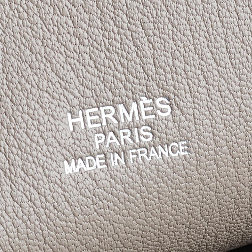 Hermes Bambou/Gris Tourterelle Togo Leather Jypsiere 34 Bag 2