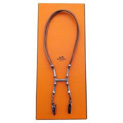Hermès Bambou Halter Necklace With Removable Scarf Attachments Bamboo