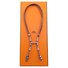 Hermès Bambou Halter Necklace With Removable Scarf Attachments Bamboo