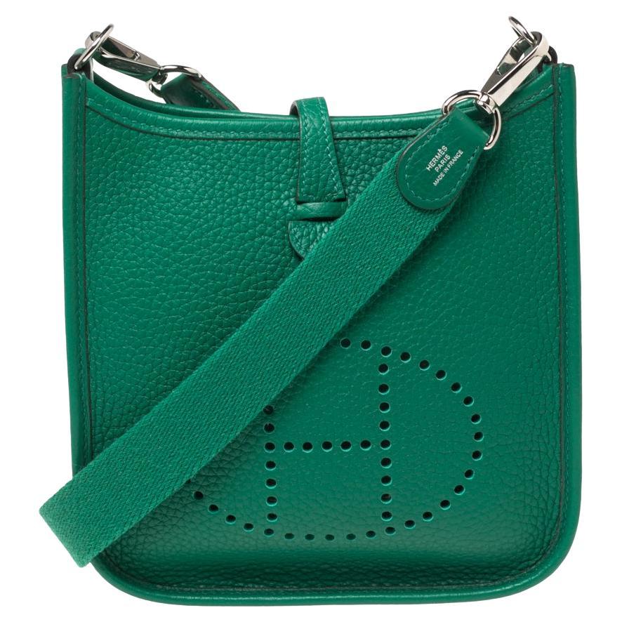 Hermes Bambou Taurillon Clemence Leather Evelyne TPM Bag at 1stDibs