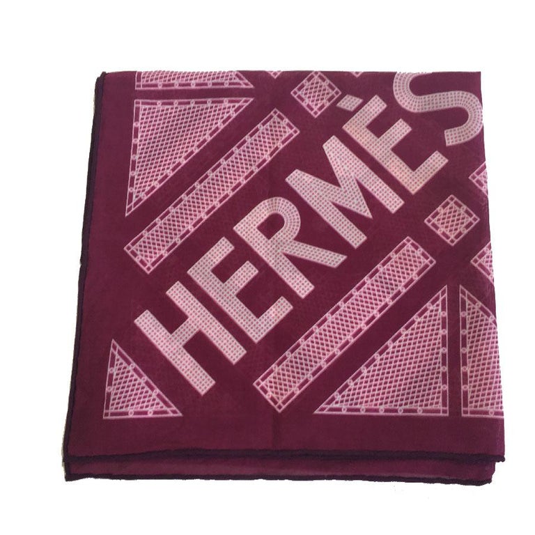 HERMES Bandana in Purple Cotton at 1stDibs