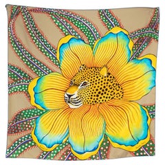 Hermés Baobab Cat Silk Scarf