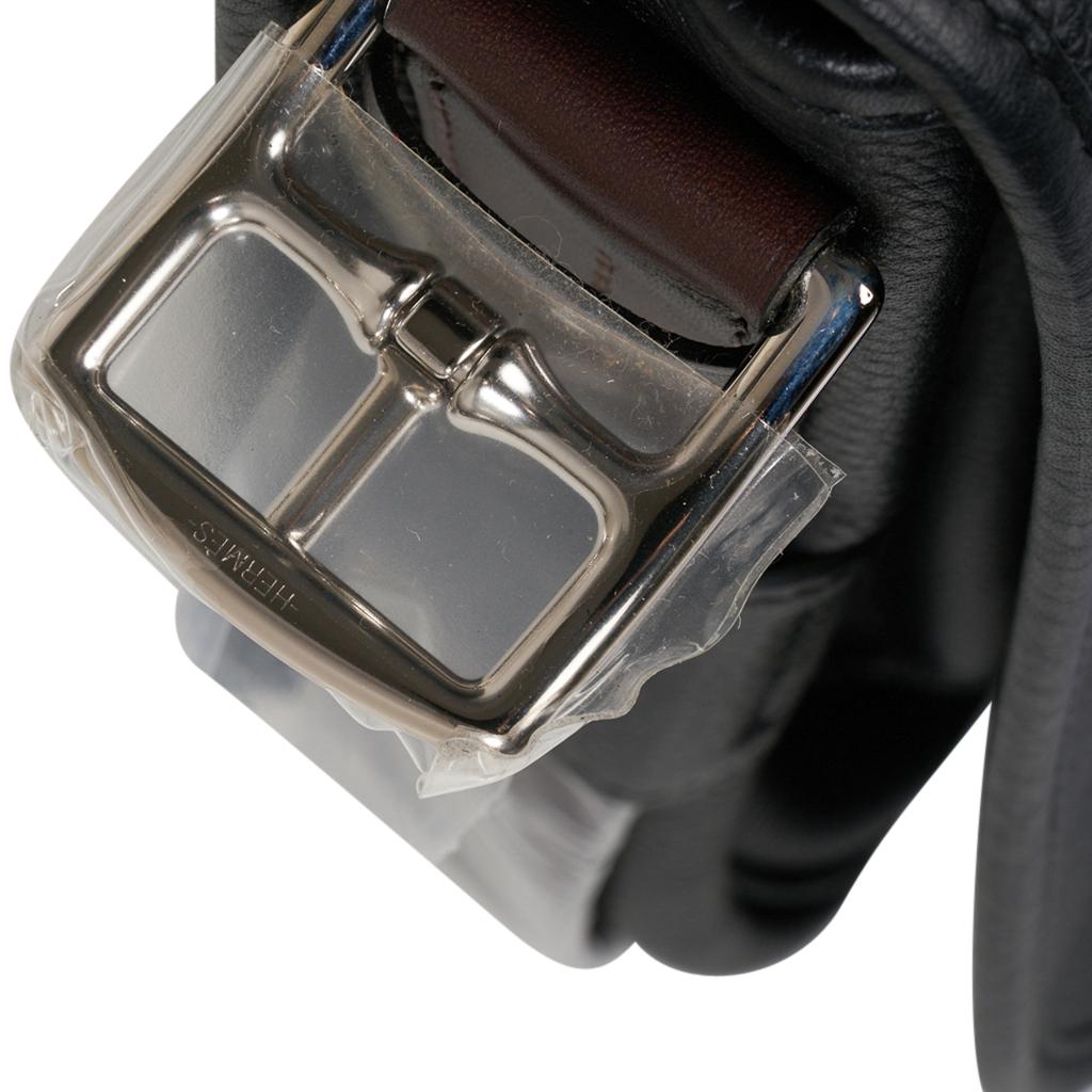 Hermes Barda Messenger Bag Black Sikkim Leather Palladium Hardware New 2