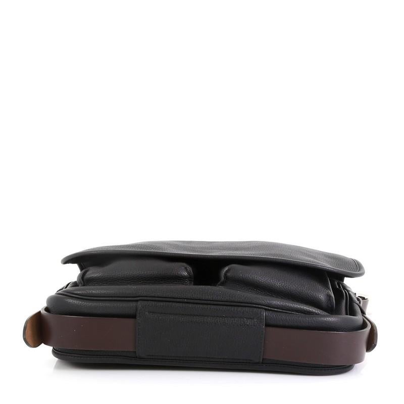 Black Hermes Barda Messenger Bag Clemence 30