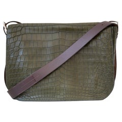 Hermès Barda Messenger Bag Vert Veronese Exotic