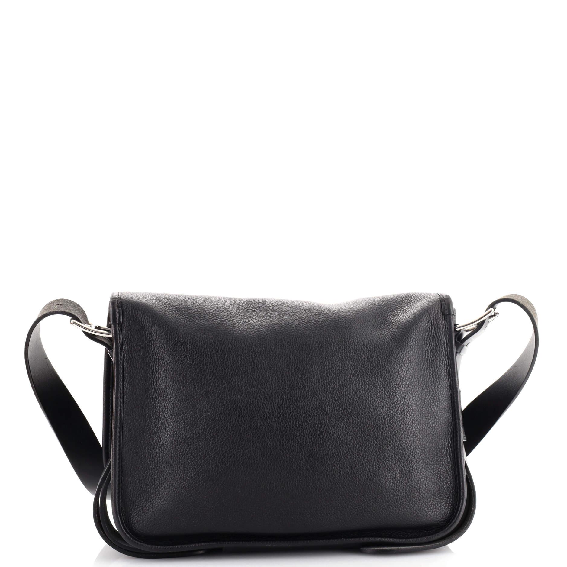 Black Hermes Barda Messenger Bag Veau Sikkim 30