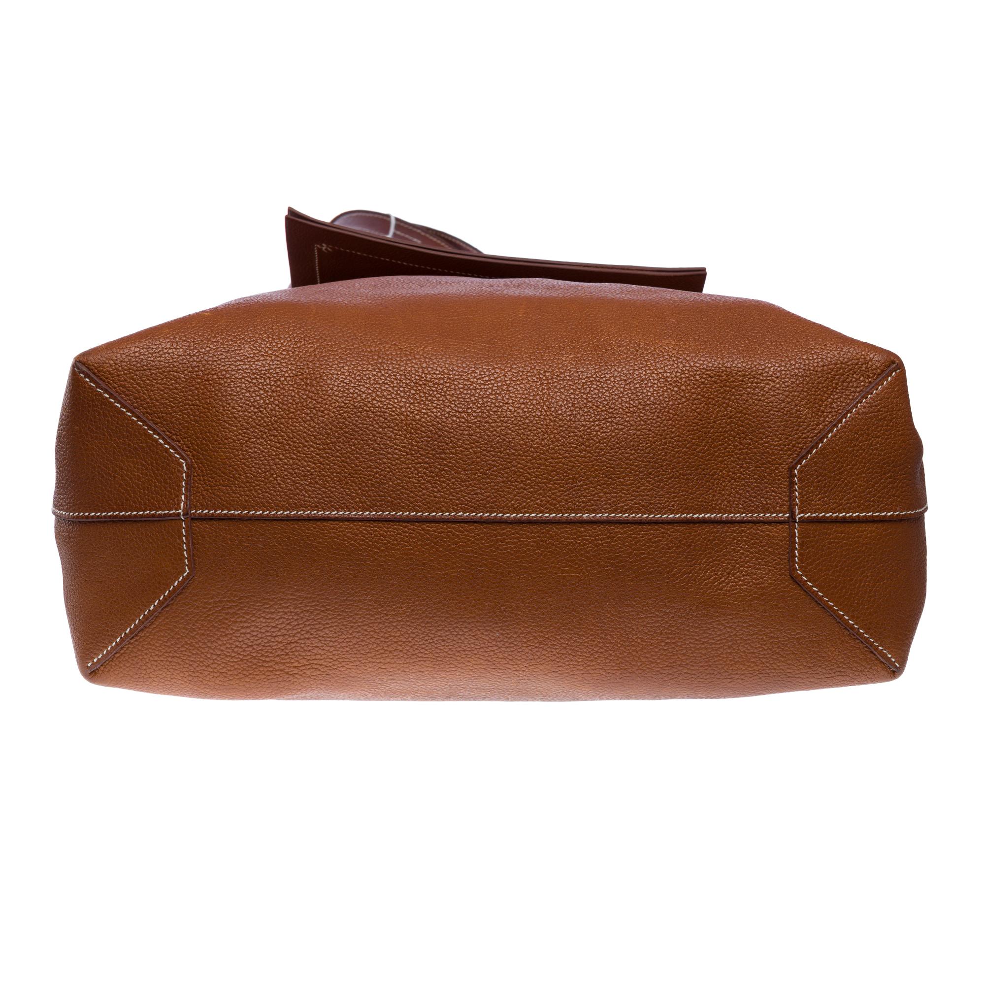 Hermes Barenia Faubourg Fauve Cabasellier 46 Tote bag For Sale 5