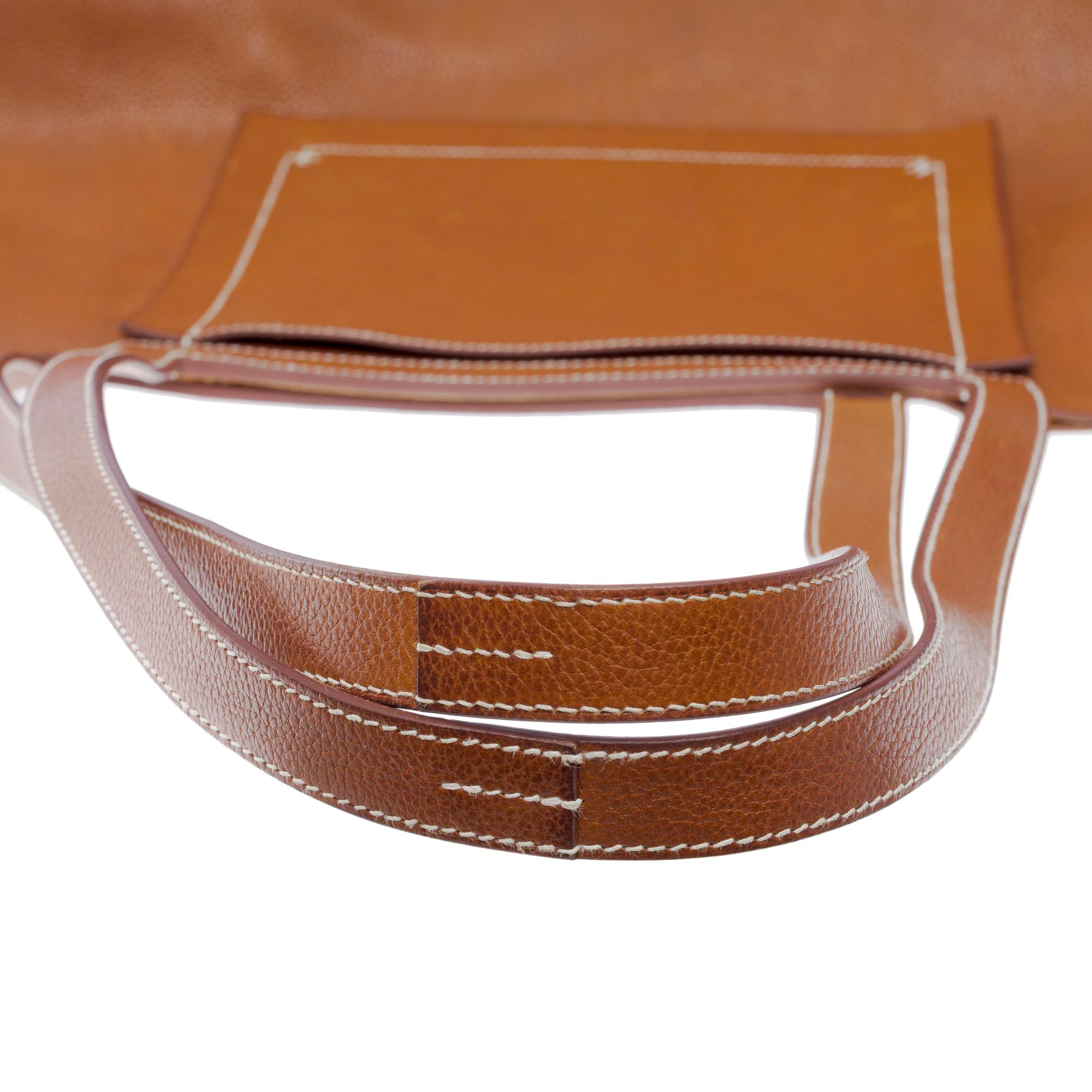 Hermes Barenia Faubourg Fauve Cabasellier 46 Tote bag For Sale 4