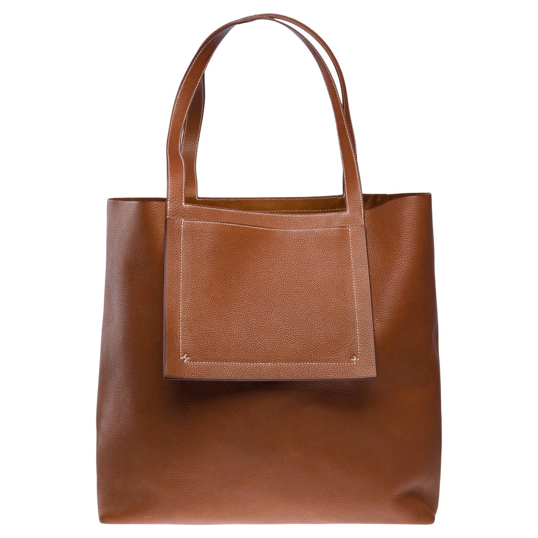 Hermes Barenia Faubourg Fauve Cabasellier 46 Tote bag For Sale