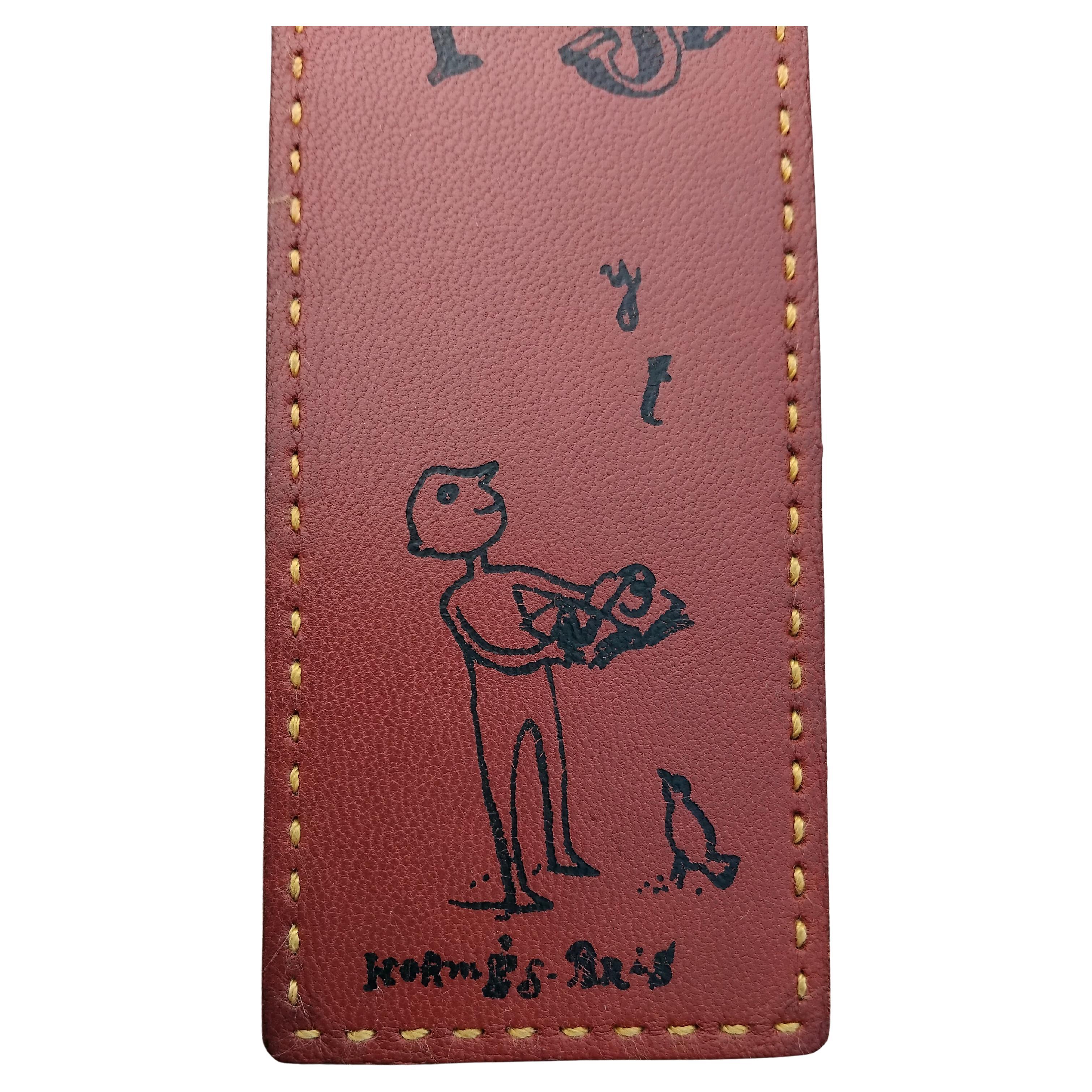 Hermès Barenia Lesezeichen aus Leder (Braun)