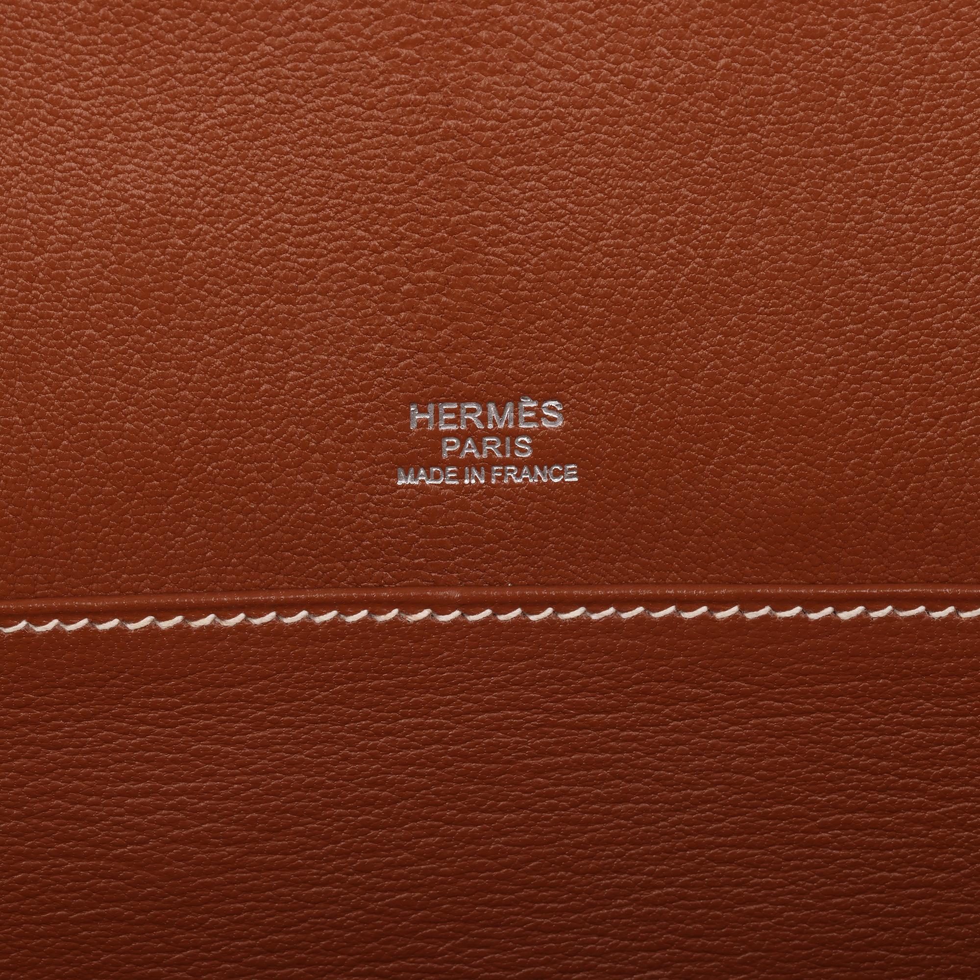 Hermès Barenia Leather & Wicker Kelly 35cm Picnic im Angebot 5