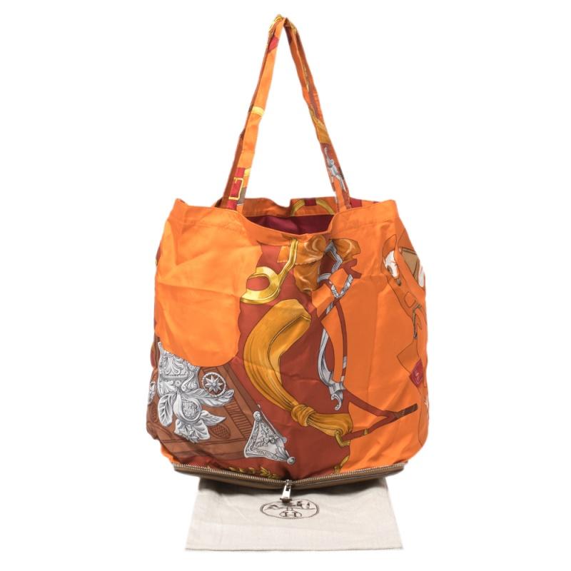 Hermes Baroque Equestrian Print Silky Pop Tote 8