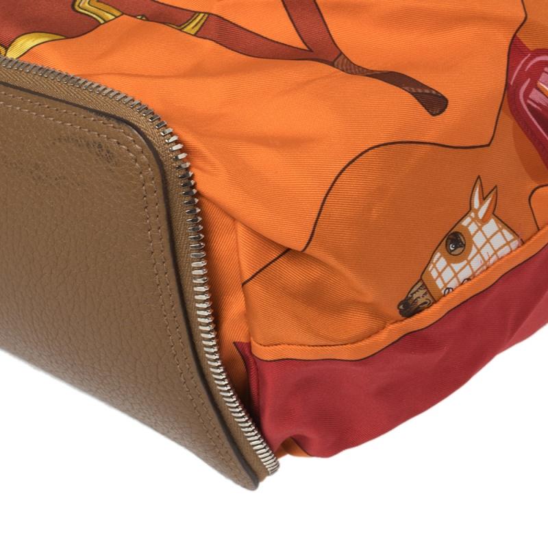 Hermes Baroque Equestrian Print Silky Pop Tote 1