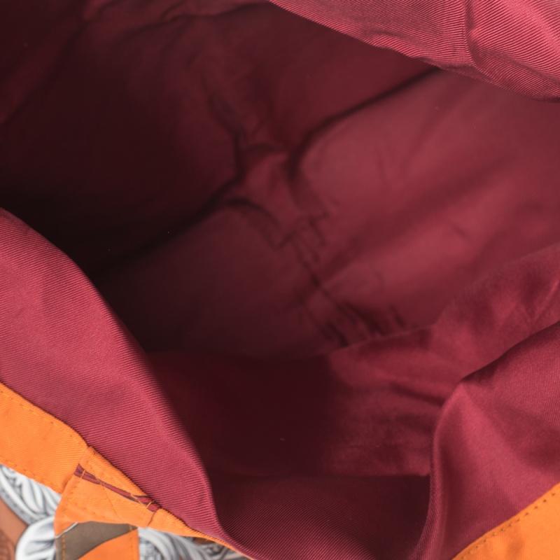 Hermes Baroque Equestrian Print Silky Pop Tote 4