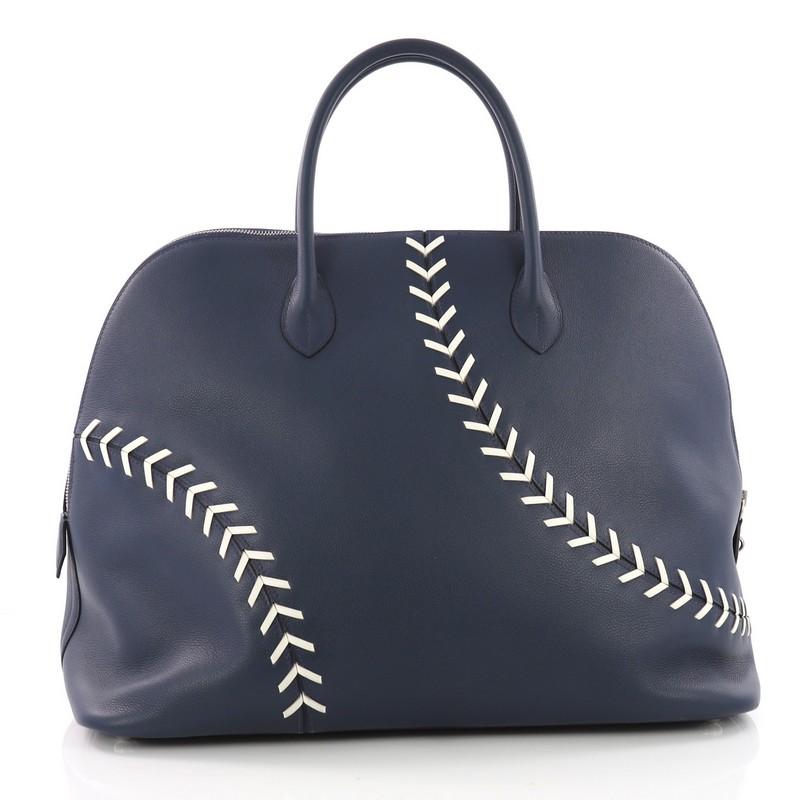 Hermes Baseball Bolide Handbag Evercolor 45 In Good Condition In NY, NY