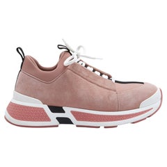 Hermès Basket Just Rose EU39.5 Pink Suede and Jersey Sneakers UK6 US8.5 Hermes