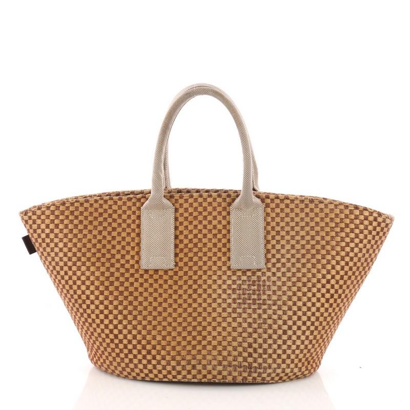 Hermes straw bag top