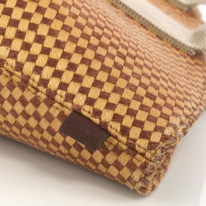 Hermes Basket Weave Tote Woven Jute Small In Fair Condition In NY, NY