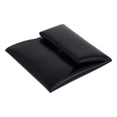 Hermes Bastia Change Purse Black Box Leather