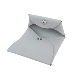 Hermes Bastia Change Purse Blue Glacier Epsom Leather