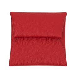 Hermes Bastia Change Purse Rouge De Coeur  Epsom Leather