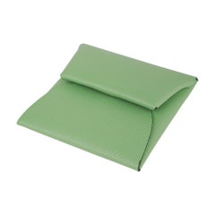 Hermes Bastia Vert Criquet Change Purse Epsom Leather