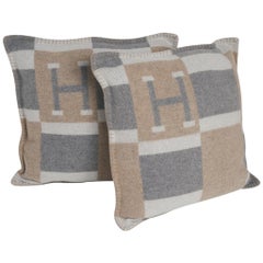 Hermes Bayadere Avalon Naturel Pillow Set of Two New/ Sleeper