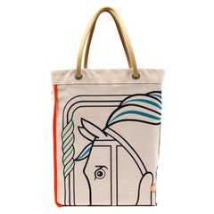 Hermès Beach bag in H canvas with "Quadrige" print