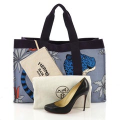 Hermes Beach Bag Leopard Maxi