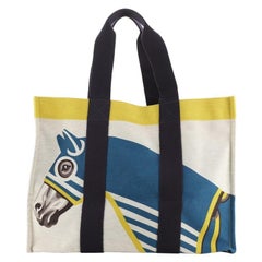 Hermès Beach Bag Printed Toile Maxi
