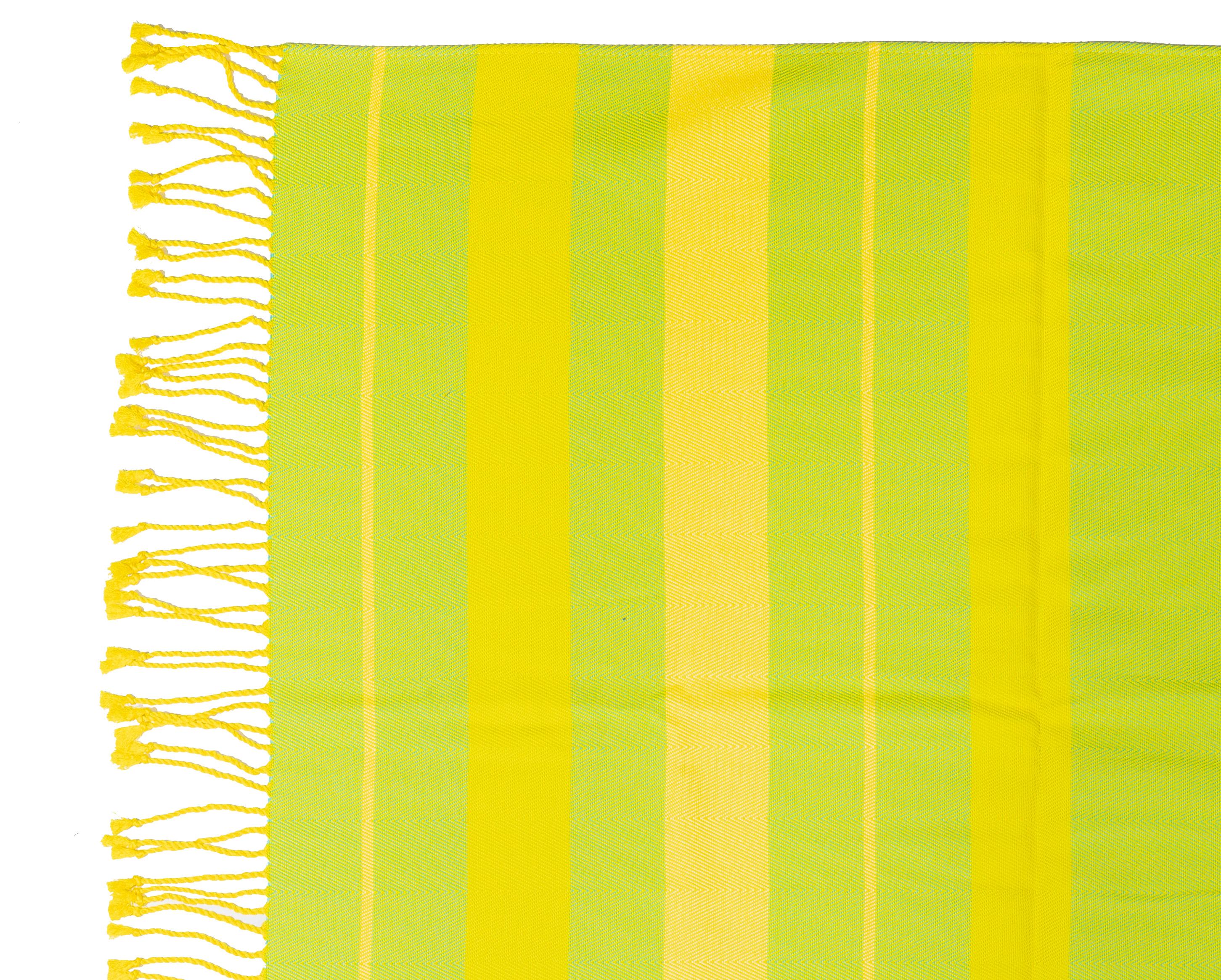 Asciugamano da spiaggia Pareo di Hermes - Circuito 24 Chaine D Ancres - Giallo Lime - 132x167cm in vendita 1