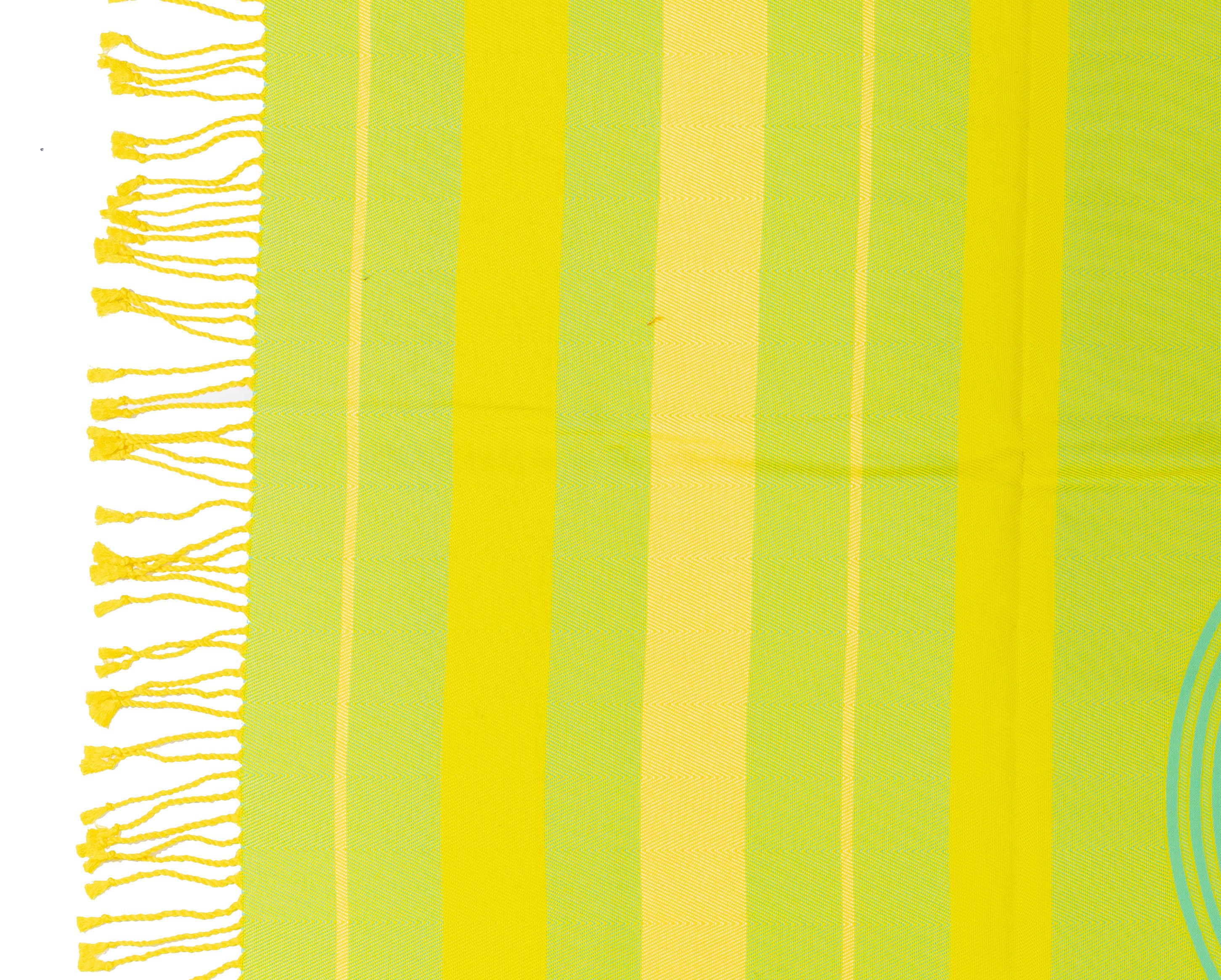 Asciugamano da spiaggia Pareo di Hermes - Circuito 24 Chaine D Ancres - Giallo Lime - 132x167cm in vendita 4