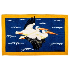 Hermès Strandtuch mit Pelikan-Design