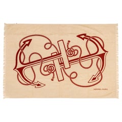 Hermes Beach Towel Yacht In Ancres en H - Cotton - 140x95cm - Sable - NEW